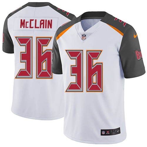 Youth Nike Tampa Bay Buccaneers #36 Robert McClain White Vapor Untouchable Elite Player NFL Jersey
