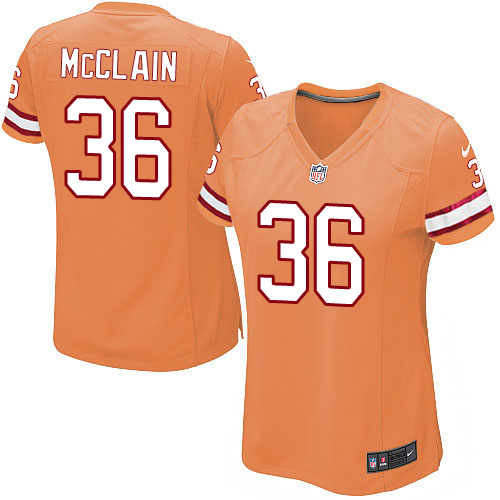 Women's Nike Tampa Bay Buccaneers #36 Robert McClain Elite Orange Glaze Alternate NFL Jersey