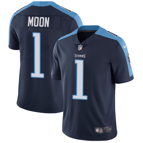 Youth Nike Tennessee Titans #1 Warren Moon Navy Blue Alternate Vapor Untouchable Elite Player NFL Jersey