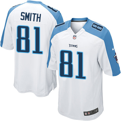 Men's Nike Tennessee Titans #81 Jonnu Smith Game White NFL Jersey