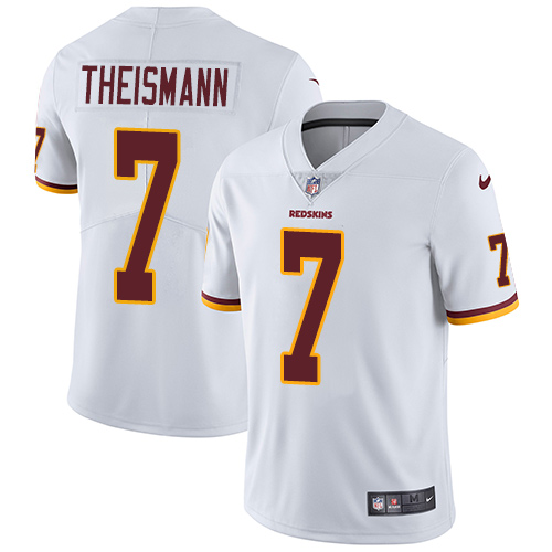 Youth Nike Washington Redskins #7 Joe Theismann White Vapor Untouchable Elite Player NFL Jersey