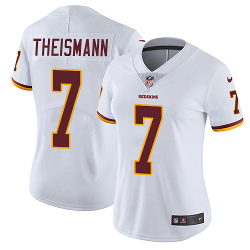Women's Nike Washington Redskins #7 Joe Theismann White Vapor Untouchable Elite Player NFL Jersey