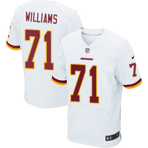 Men's Nike Washington Redskins #71 Trent Williams Elite White NFL Jersey