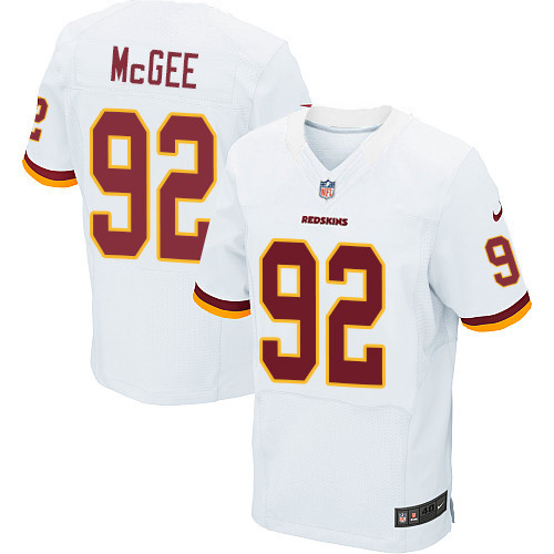 Men's Nike Washington Redskins #92 Stacy McGee Elite White NFL Jersey