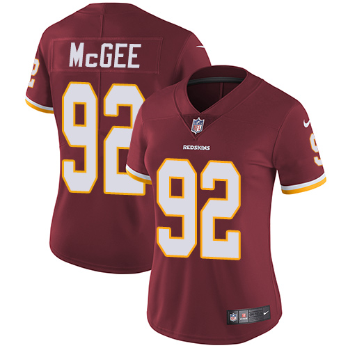 Women's Nike Washington Redskins #92 Stacy McGee Burgundy Red Team Color Vapor Untouchable Limited Player NFL Jersey